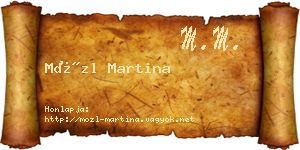Mözl Martina névjegykártya
